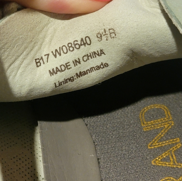 Cole Haan Zerogrand Perforated Trainers Mint Green Sz 9.5 - Picture 5 of 8